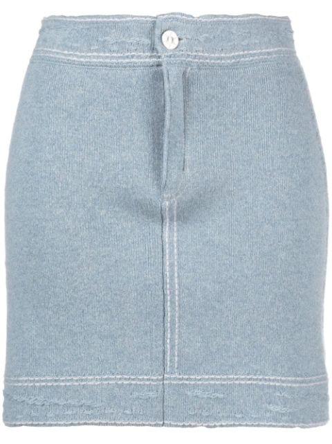 contrast-stitch mini skirt by BARRIE