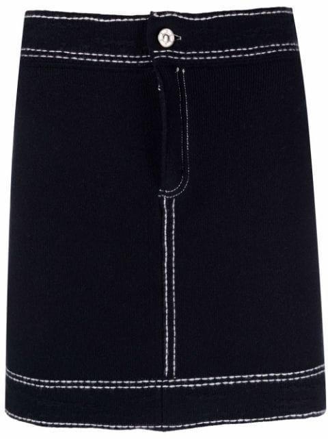 contrast-stitch mini skirt by BARRIE