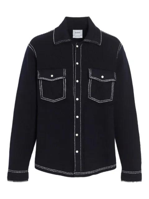 contrast-stitch pocket shirt jacket by BARRIE