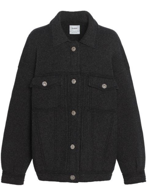 contrast-stitching denim-effect jacket by BARRIE