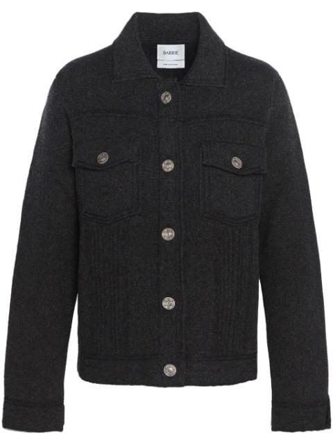 contrast-stitching denim-effect jacket by BARRIE