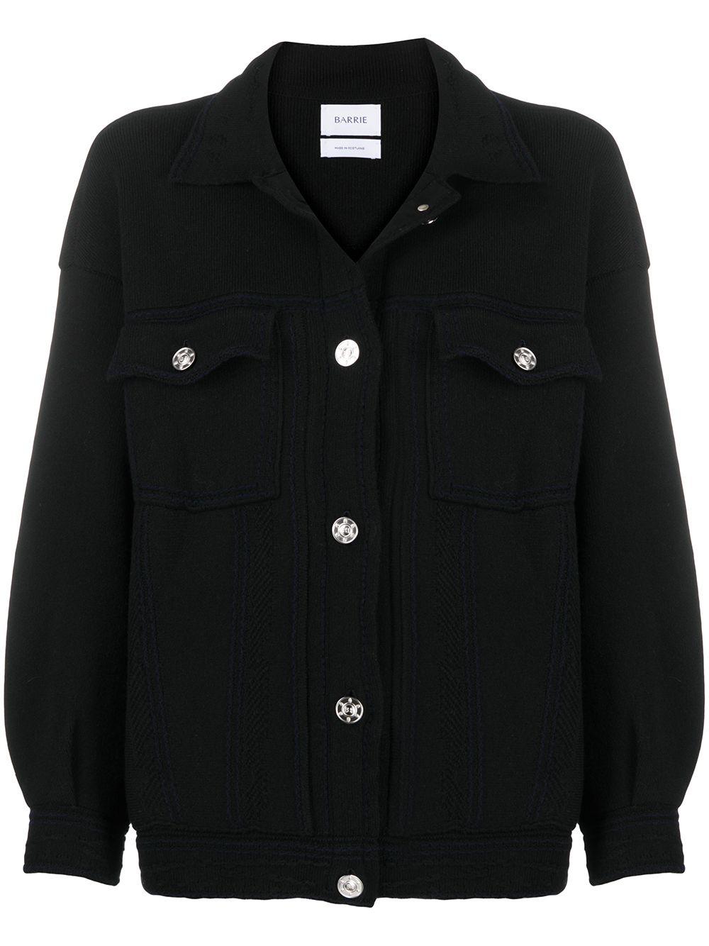 contrast-stitching denim-effect jacket by BARRIE
