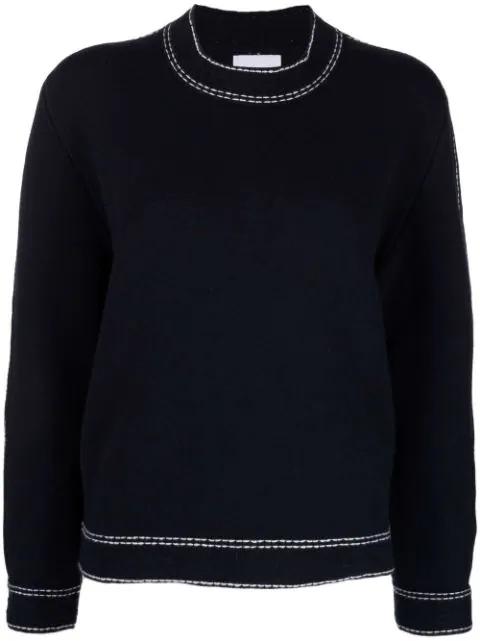 contrasting-stitch jumper by BARRIE