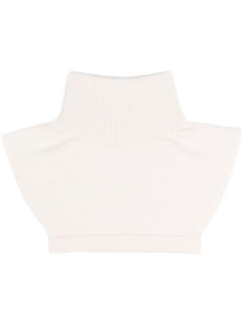 cut-out cashmere collar by BARRIE