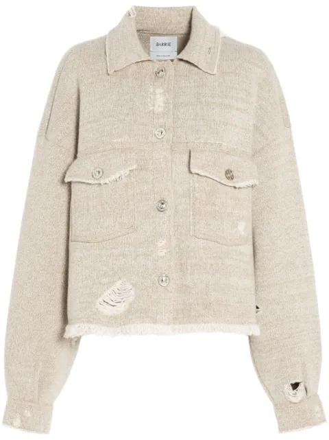 denim fringed jacket by BARRIE