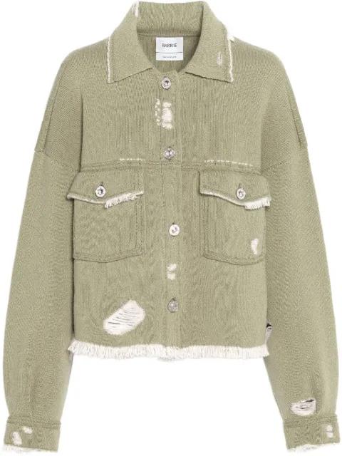 denim fringed jacket by BARRIE