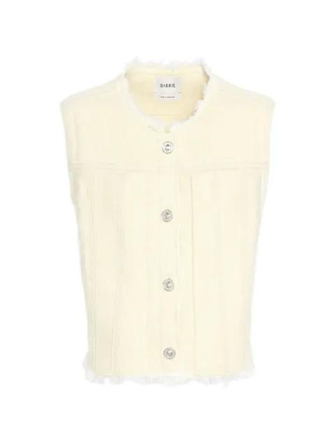 denim fringed waistcoat by BARRIE