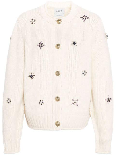embroidered cashmere cardigan by BARRIE