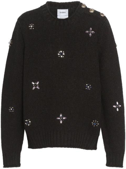 embroidered cashmere jumper by BARRIE