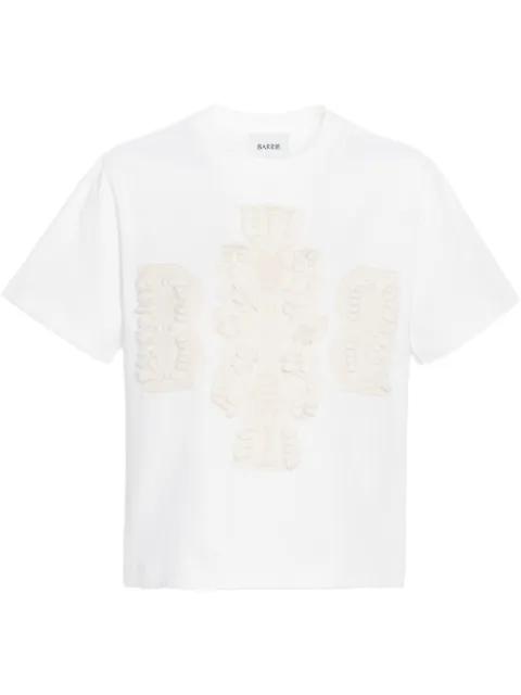 embroidered-logo t-shirt by BARRIE