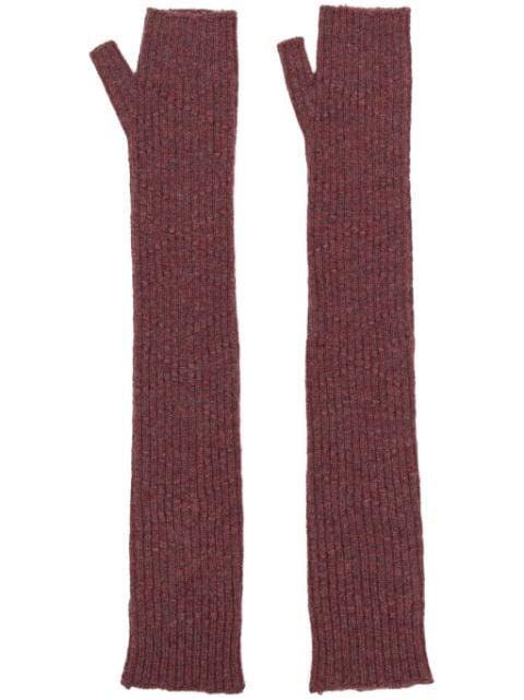 fingerless crochet cashmere gloves by BARRIE