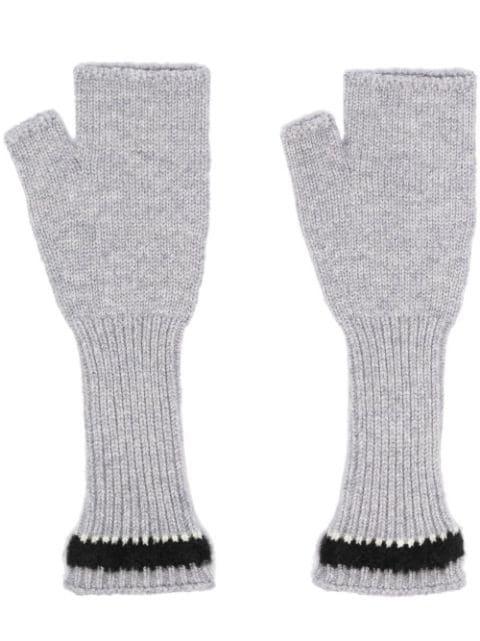 fingerless knit gloves by BARRIE