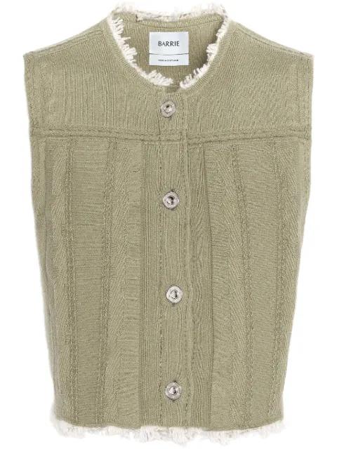 frayed denim vest by BARRIE
