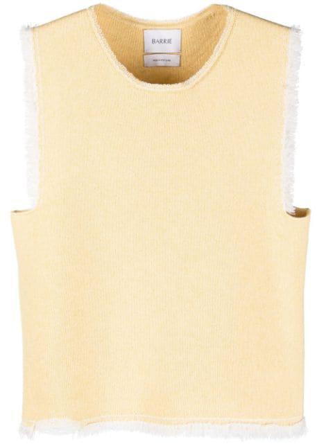 fringe-trim top by BARRIE