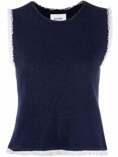fringe-trim top by BARRIE