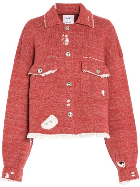 fringed denim jacket by BARRIE