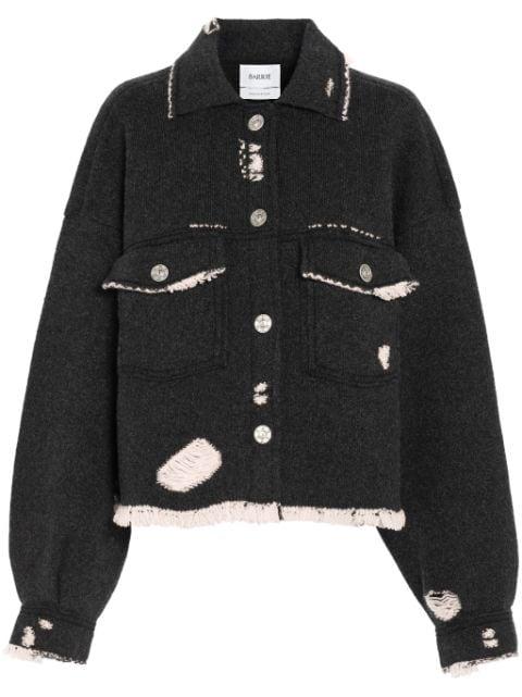 fringed denim jacket by BARRIE