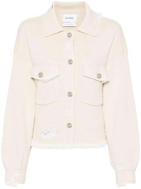 fringed denim jacket by BARRIE