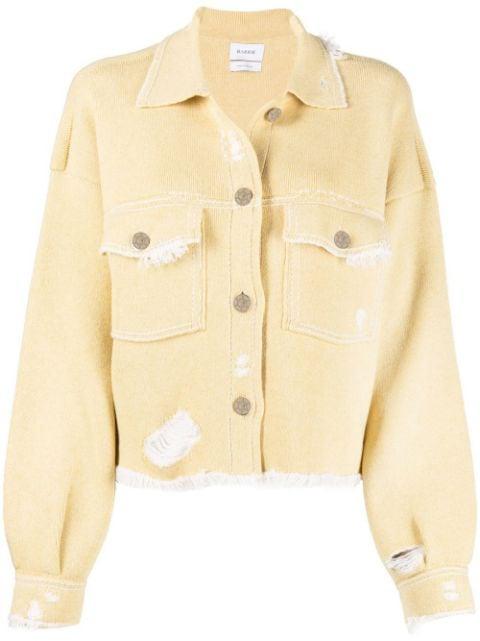 fringed denim jacket by BARRIE
