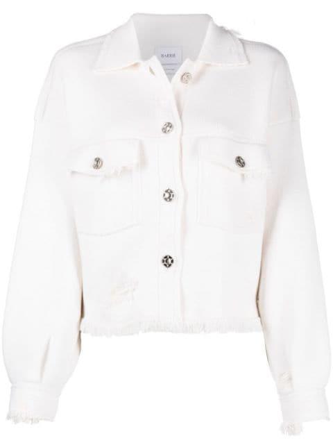 fringed denim jacket by BARRIE