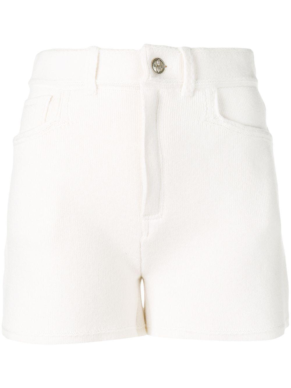 high-waisted knit shorts by BARRIE
