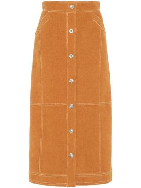 high-waisted midi skirt by BARRIE