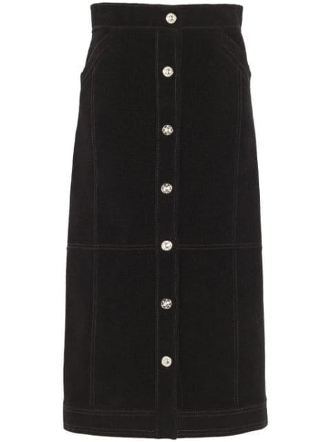 high-waisted midi skirt by BARRIE