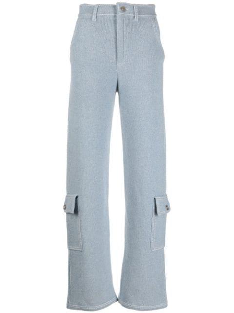 knitted cargo trousers by BARRIE