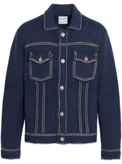 knitted denim jacket by BARRIE
