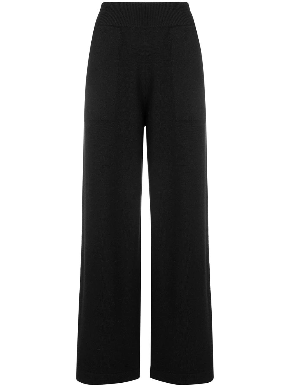 knitted flared trousers by BARRIE