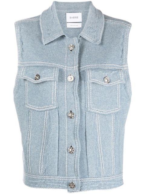 knitted sleeveless jacket by BARRIE