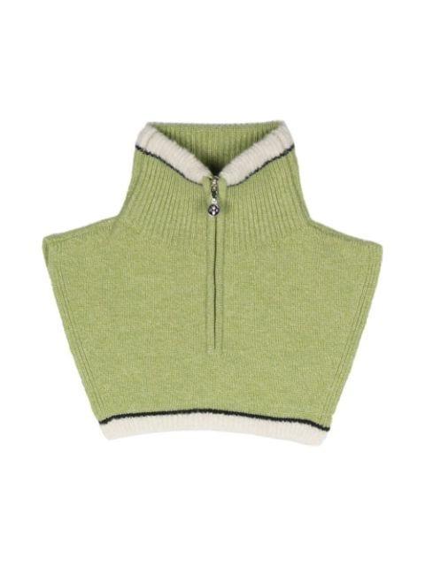 knitted zip-up scarf by BARRIE