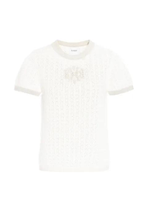 logo-appliqué knitted top by BARRIE