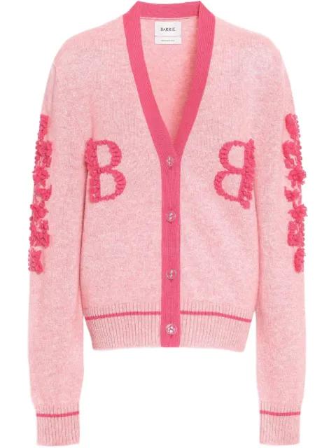 logo-embellished cardigan by BARRIE
