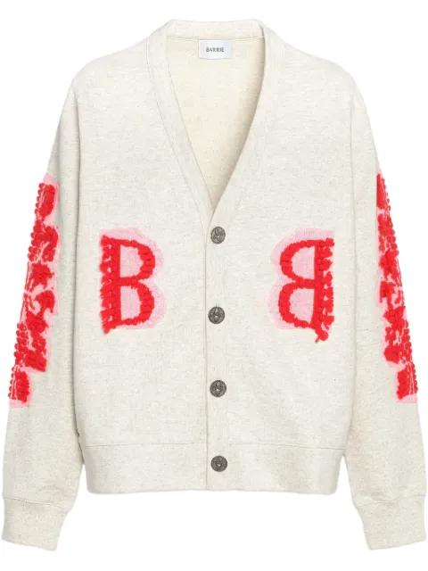 logo-embroidered cardigan by BARRIE