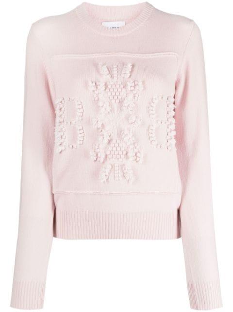 logo-embroidered cashmere jumper by BARRIE