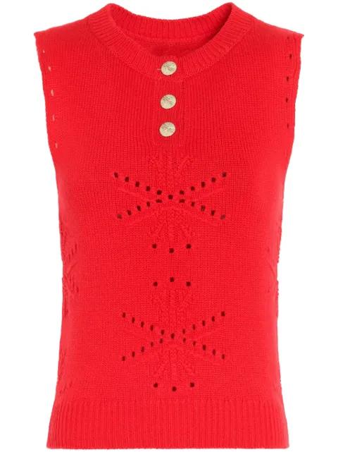 perforated-motif top by BARRIE