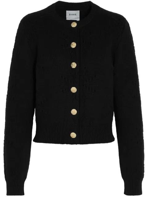 pointelle-motif cardigan by BARRIE