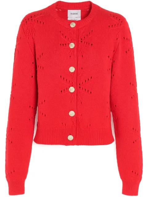 pointelle-motif cardigan by BARRIE
