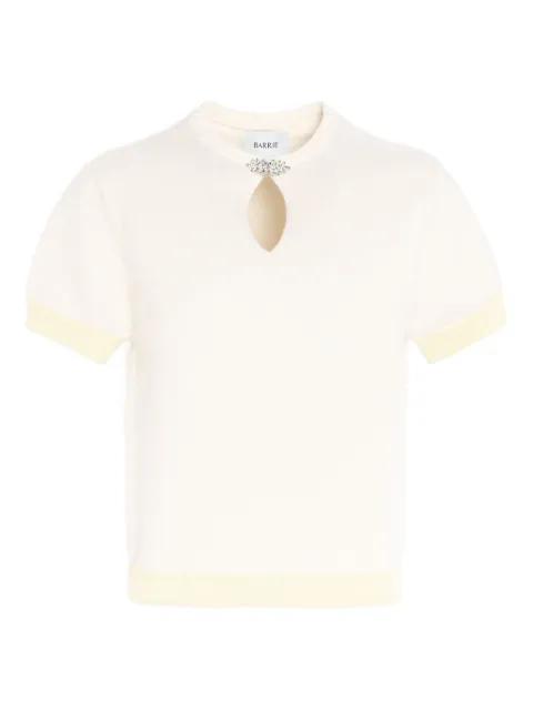 rhinestone-embellished keyhole top by BARRIE