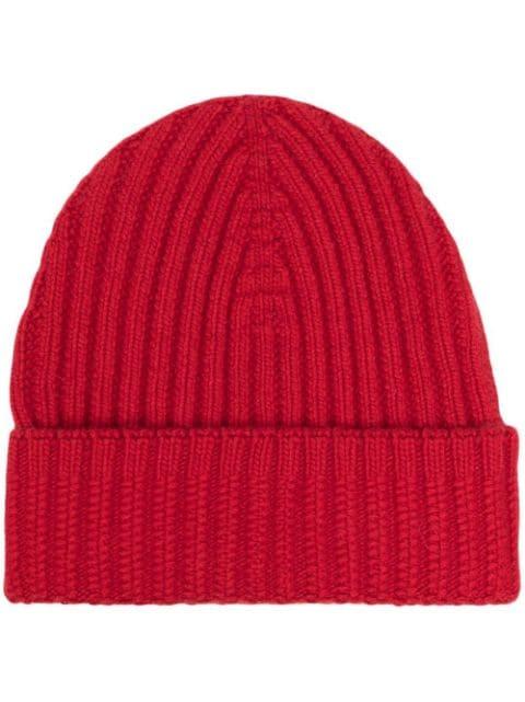 ribbed cashmere beanie by BARRIE