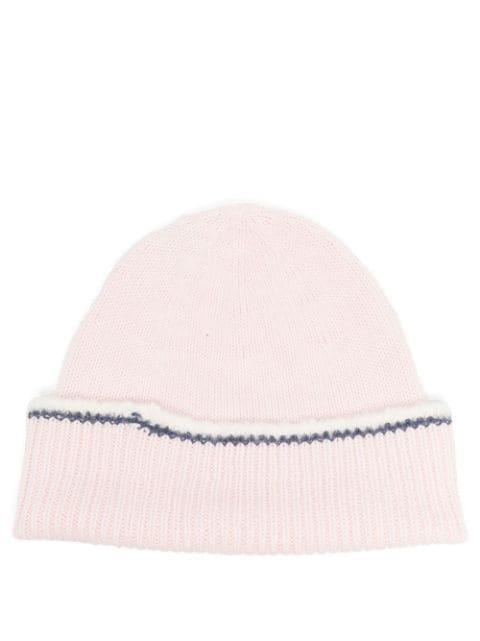 ribbed cashmere beanie by BARRIE