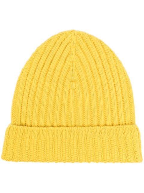 ribbed cashmere beanie by BARRIE