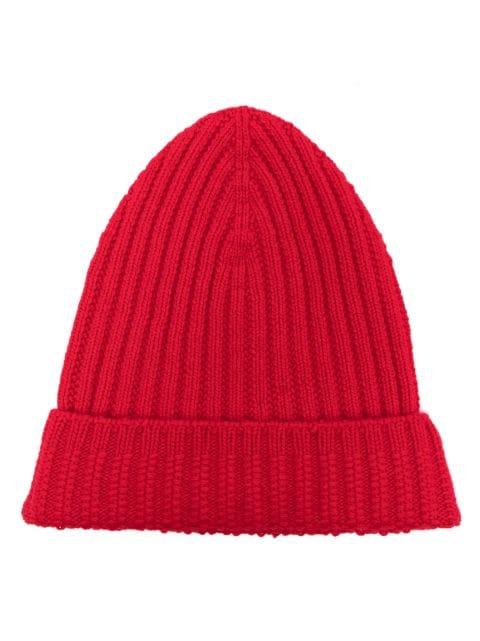 ribbed cashmere beanie by BARRIE