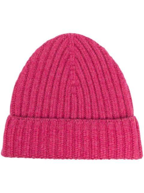 ribbed cashmere beanie by BARRIE
