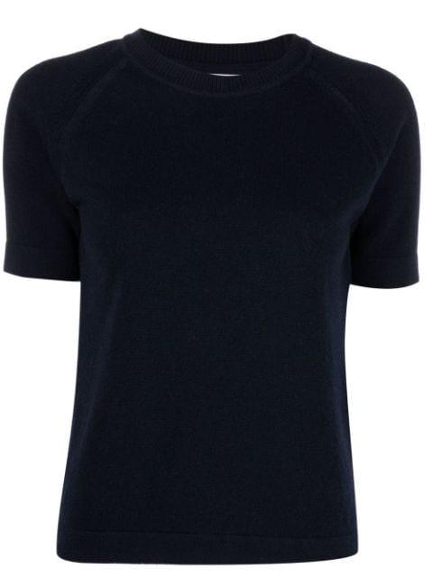 short-sleeve cashmere knit top by BARRIE