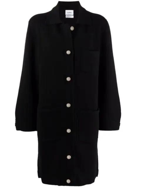 single-breasted cashmere-cotton blend coat by BARRIE