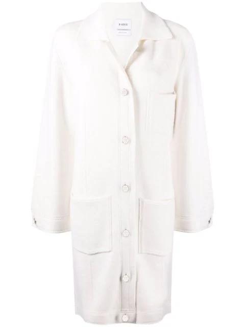 single-breasted cashmere-cotton blend coat by BARRIE