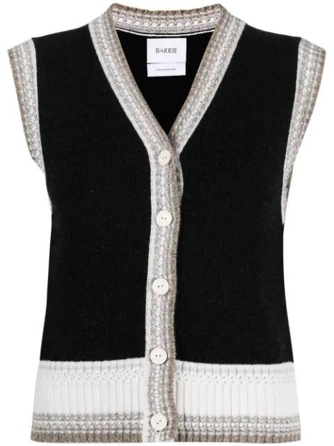 sleeveless cashmere cardigan by BARRIE