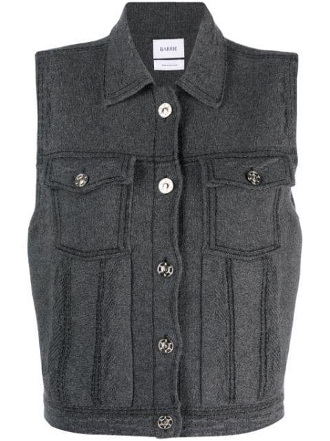 sleeveless knitted jacket by BARRIE